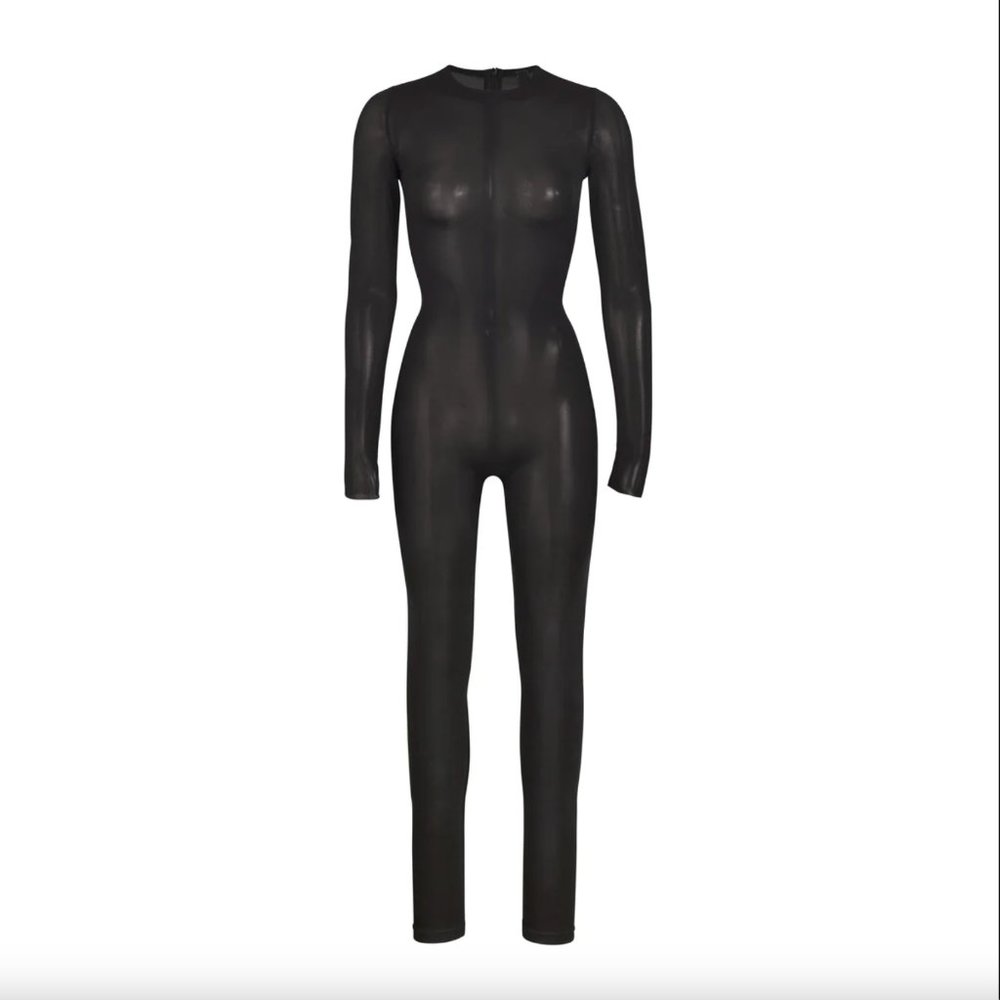 SKIMS Sheer Sculpt Long Sleeve Catsuit
